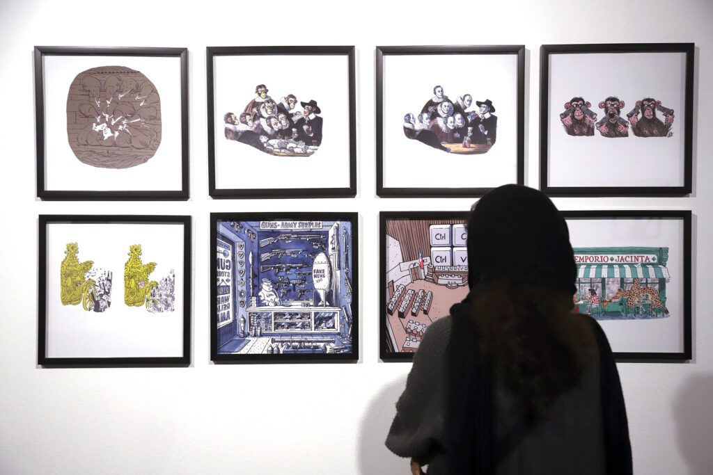 نمایشگاه آثار کارتون آمریکای لاتین